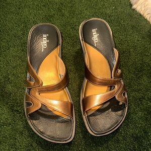 Indigo Bronze and Black Women's Sandals